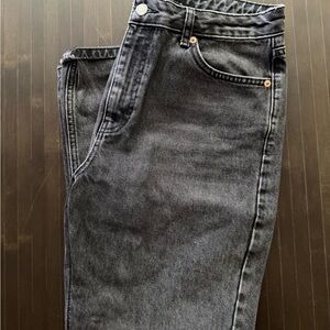 Topshop Girlfriend Black Jeans